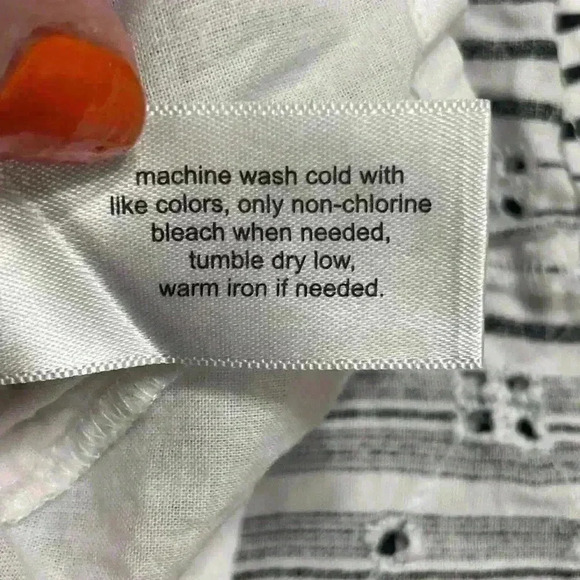 Lane Bryant Black & White Boho Babydoll Short Sleeved Top Size 16 - Picture 7 of 10